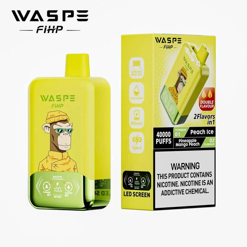 WASPE Fihp 40000 Puffs Disposable Vape - 36ml E-Liquid, 850mAh Battery 16 Flavors