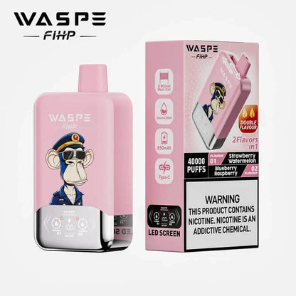 WASPE Fihp 40000 Puffs Disposable Vape - 36ml E-Liquid, 850mAh Battery 16 Flavors