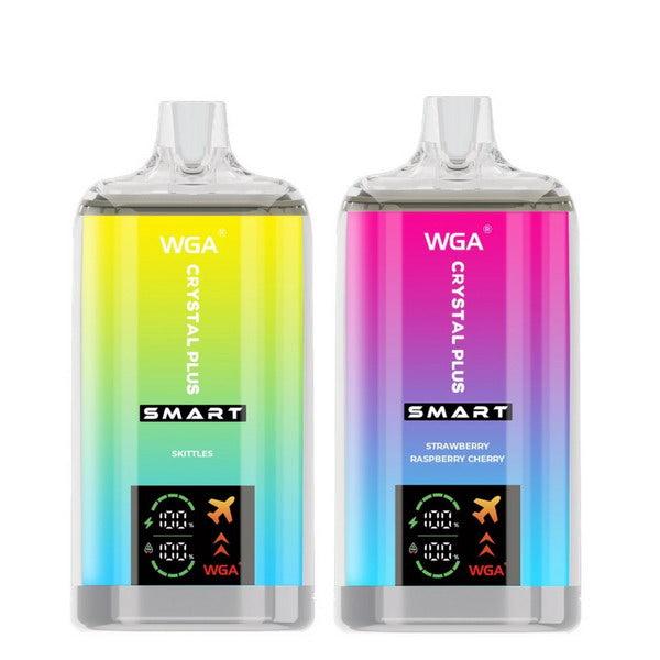 WGA Crystal Plus Smart 16000 Vape Rechargeable-650mAh Battery, Multiple Nicotine 12 Flavors