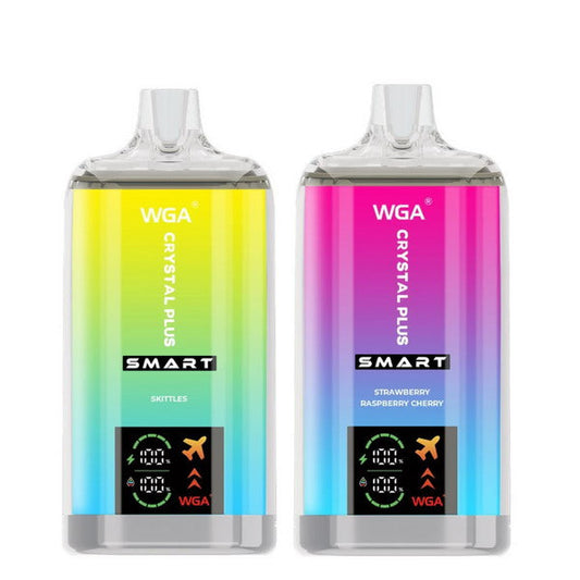 WGA Crystal Plus Smart 16000 Vape Rechargeable-650mAh Battery, Multiple Nicotine 12 Flavors
