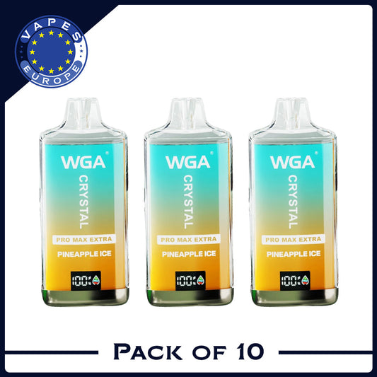 WGA Crystal Pro Max Extra 15000 Puffs Disposable Vape Box Of 10