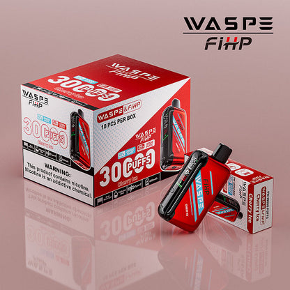 Waspe FIHP 30K Puffs Disposable Vape – LED Display, Adjustable Airflow, Dual Mesh Coils