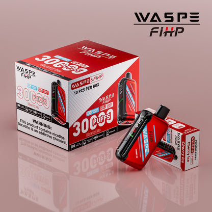 Waspe FIHP 30K Puffs Disposable Vape – LED Display, Adjustable Airflow, Dual Mesh Coils