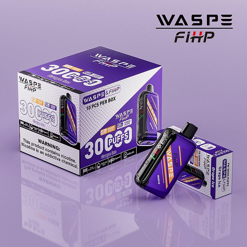 Waspe FIHP 30K Puffs Disposable Vape – LED Display, Adjustable Airflow, Dual Mesh Coils