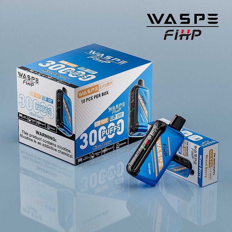 Waspe FIHP 30K Puffs Disposable Vape – LED Display, Adjustable Airflow, Dual Mesh Coils