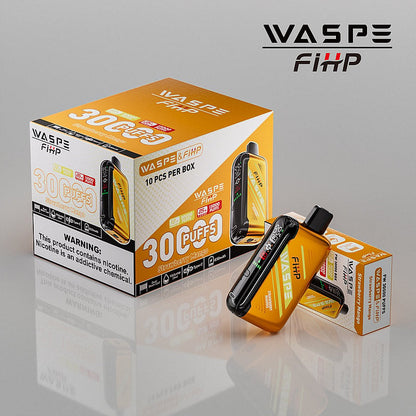 Waspe FIHP 30K Puffs Disposable Vape – LED Display, Adjustable Airflow, Dual Mesh Coils