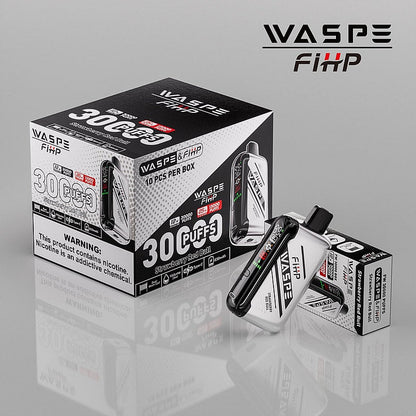 Waspe FIHP 30K Puffs Disposable Vape – LED Display, Adjustable Airflow, Dual Mesh Coils
