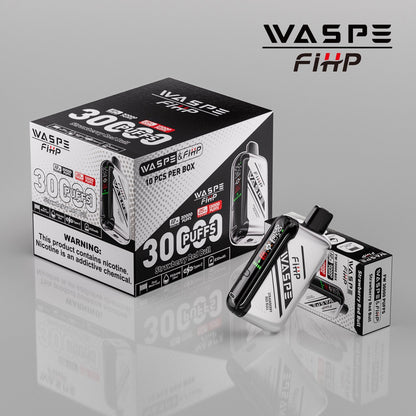 Waspe FIHP 30K Puffs Disposable Vape – LED Display, Adjustable Airflow, Dual Mesh Coils