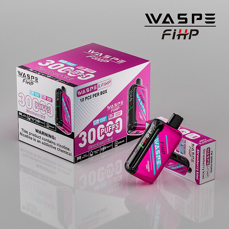 Waspe FIHP 30K Puffs Disposable Vape – LED Display, Adjustable Airflow, Dual Mesh Coils