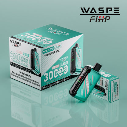 Waspe FIHP 30K Puffs Disposable Vape – LED Display, Adjustable Airflow, Dual Mesh Coils
