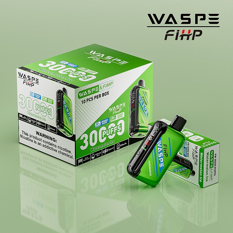 Waspe FIHP 30K Puffs Disposable Vape – LED Display, Adjustable Airflow, Dual Mesh Coils