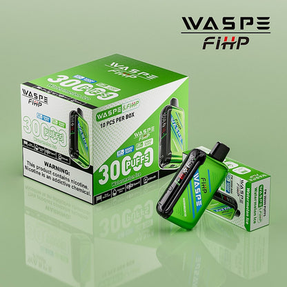 Waspe FIHP 30K Puffs Disposable Vape – LED Display, Adjustable Airflow, Dual Mesh Coils