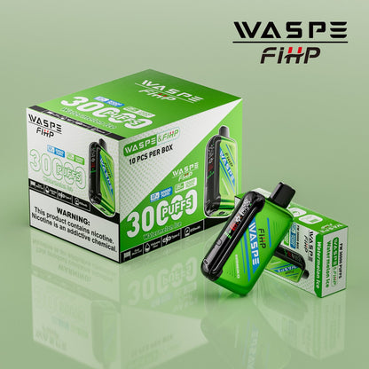 Waspe FIHP 30K Puffs Disposable Vape – LED Display, Adjustable Airflow, Dual Mesh Coils