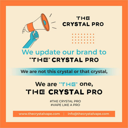 CRYSTAL BAR THE PRO Disposable Vape 600 Puffs 20mg Cobalt Battery Last Till End