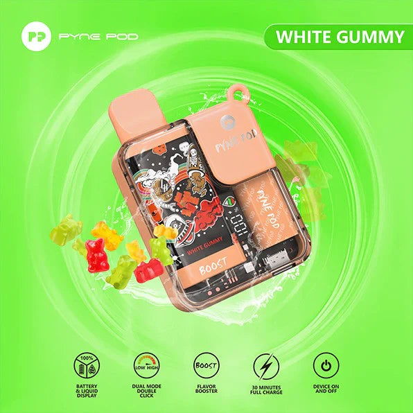 PACK OF 5 PC OFFER - Pynepod 8500 Puffs Disposable Vape 16 Flavors 20mg Nico 2ML Battery Display 550mAh battery