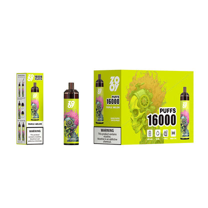 ZOOY TORNADO 16000 Puffs Disposable E-Cigarette – 26ml E-Liquid, Mesh Coil, Rechargeable, Adjustable Airflow