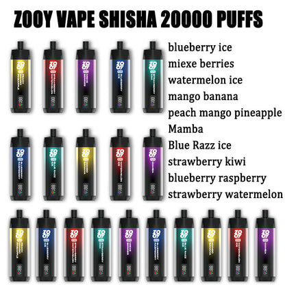 Zooy Shisha 20000 Puff DTL Disposable Vape Mesh Coil Fast Shipping 20K Puff