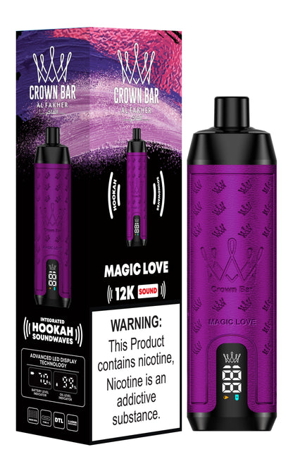 Al Fakher 12000 Puffs Disposable Vape with Integrated Hookah Soundwaves - Al Fakher Crown Bar 12k Puffs Vape