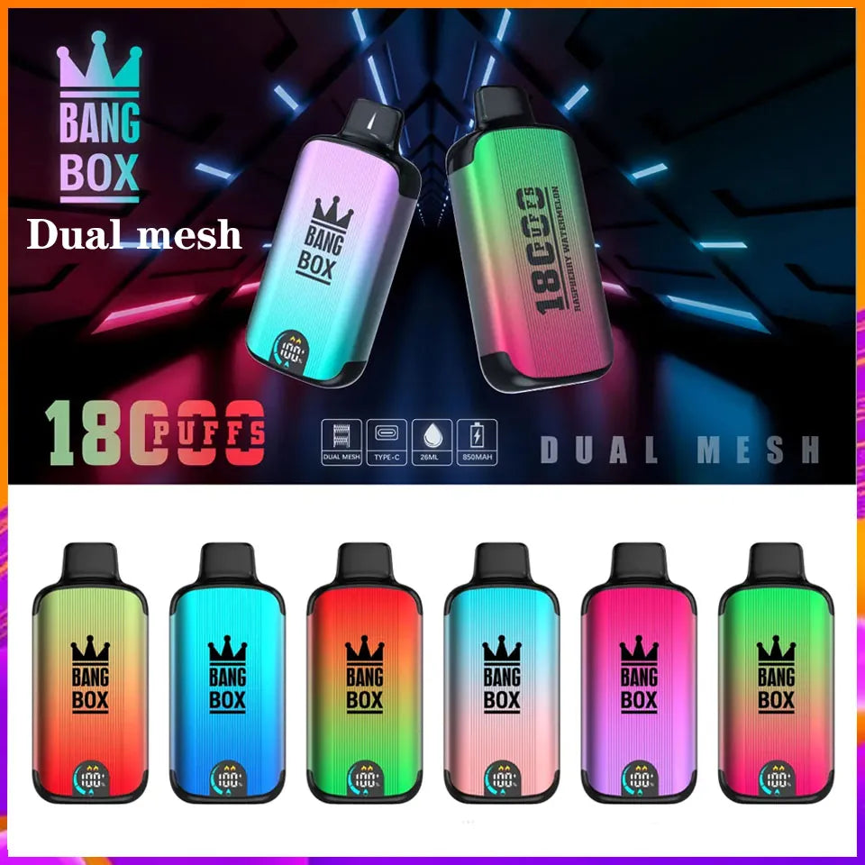 Bang Box 18000 Puffs （0%- 5%） Low Nicotine Bulk Buy LED display Disposable Vapes Wholesale 26ml 850mAh 12 Flavors