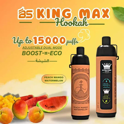 BREZE STIIK BS Kingmax Hookah 15000 Vape – Luxurious Design. Dual Modes. 15.000 Puffs. Adjustable Airflow. and Mesh Coil!