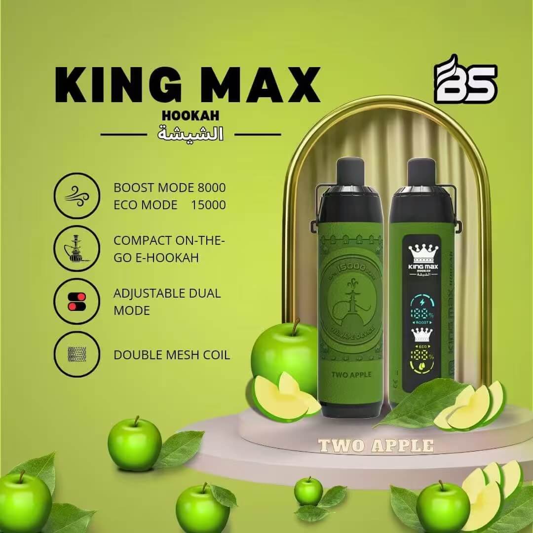 BREZE STIIK BS Kingmax Hookah 15000 Vape – Luxurious Design. Dual Modes. 15.000 Puffs. Adjustable Airflow. and Mesh Coil!