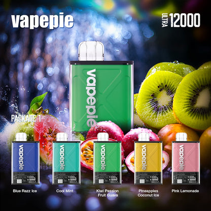 Cool Mint & VAPEPIE Ultra 12000 PUFFS (🔥Most people choose)