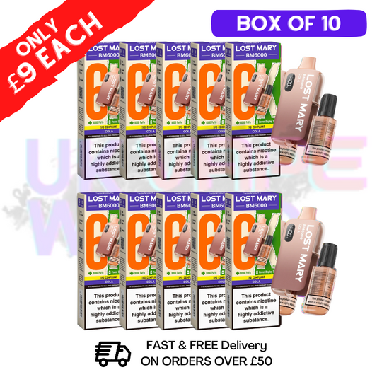 Cola LOST MARY 6000PUFF 6K Box / Pack Of 10 Kit