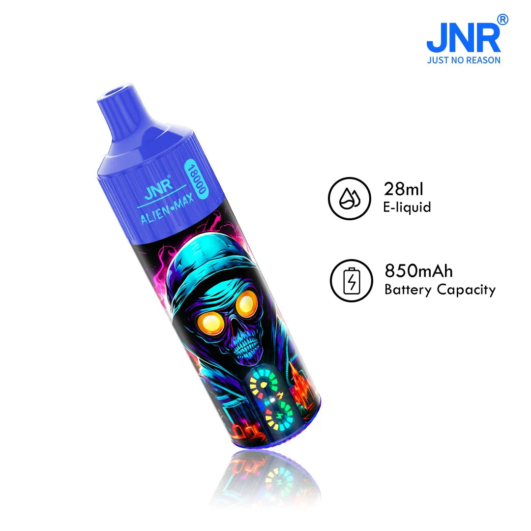 JNR Alien Max 18000 Puffs Disposable Vape-850mAh Battery, 28ml E-liquid, Multiple Nicotine 20 Flavors