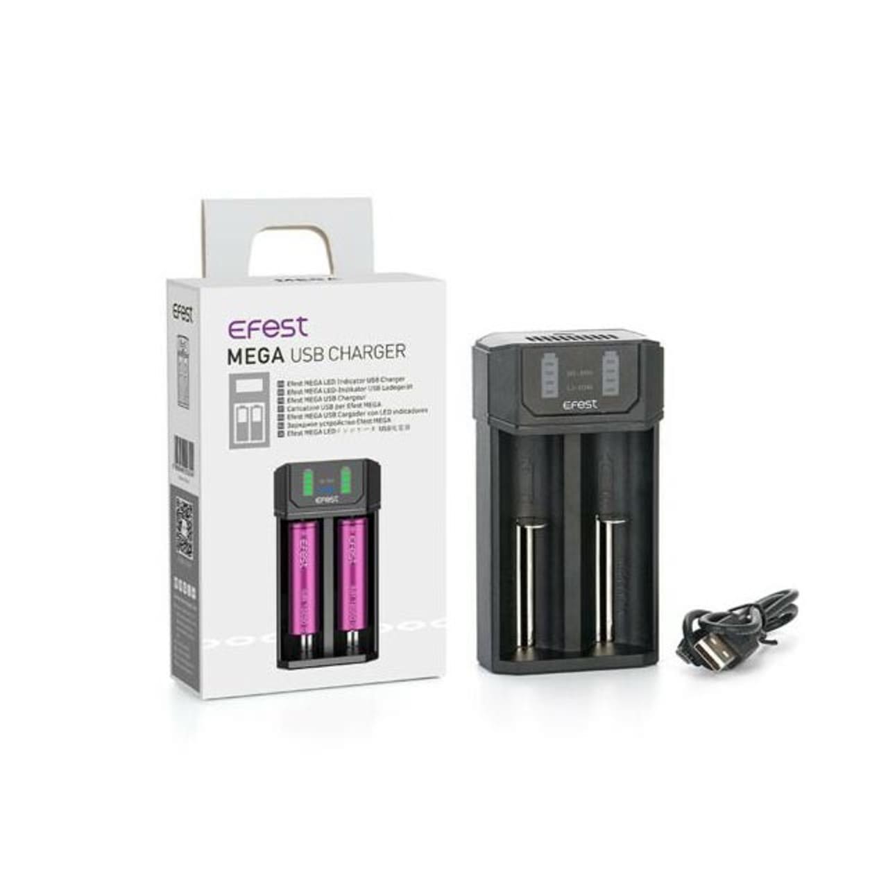 EFEST Mega USB - Chargeur Accus 2 Slots