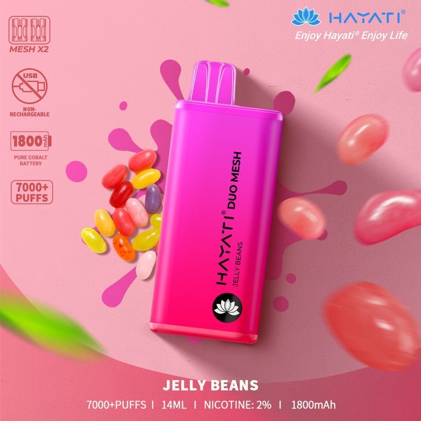 Hayati Duo Mesh 7000 Puffs Disposable Vape Box Of 10