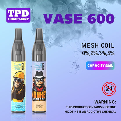 RandM Vase (Tornado) 600 Puffs Disposable Vape - £0.99 | UK Vape Deals