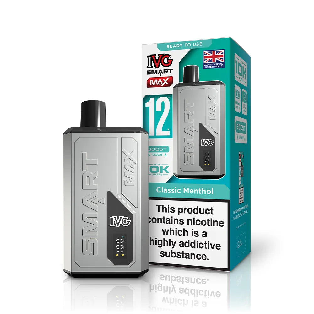 IVG Smart Max Vape Kit-20mg,1000mAh Battery,10ml E-liquid,Multiple Nicotine20 Flavors