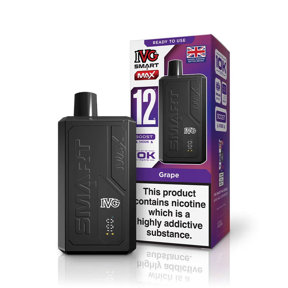 IVG Smart Max Vape Kit-20mg,1000mAh Battery,10ml E-liquid,Multiple Nicotine20 Flavors