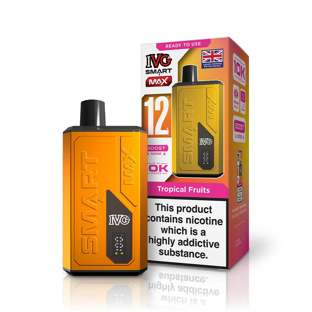 IVG Smart Max Vape Kit-20mg,1000mAh Battery,10ml E-liquid,Multiple Nicotine20 Flavors
