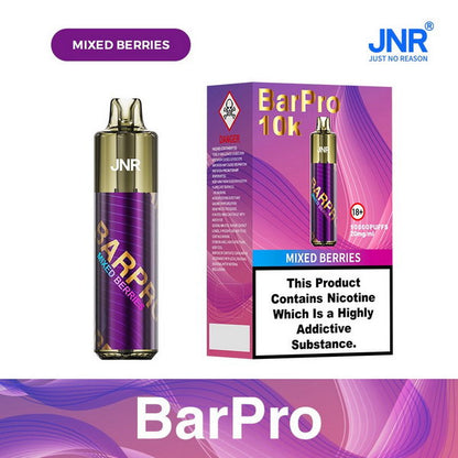 JNR Bar Pro 10000 Pod Vape Kit-800mAh Battery, 20ml E-liquid, Multiple Nicotine 12 Flavors