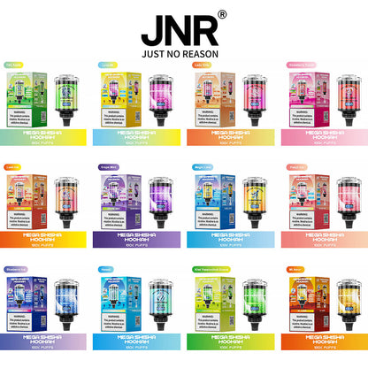JNR Mega Shisha Hookah 100000 Puffs Disposable Vape In Sales-2200mAh Battery, 60ml E-liquid, Multiple Nicotine 12 Flavors