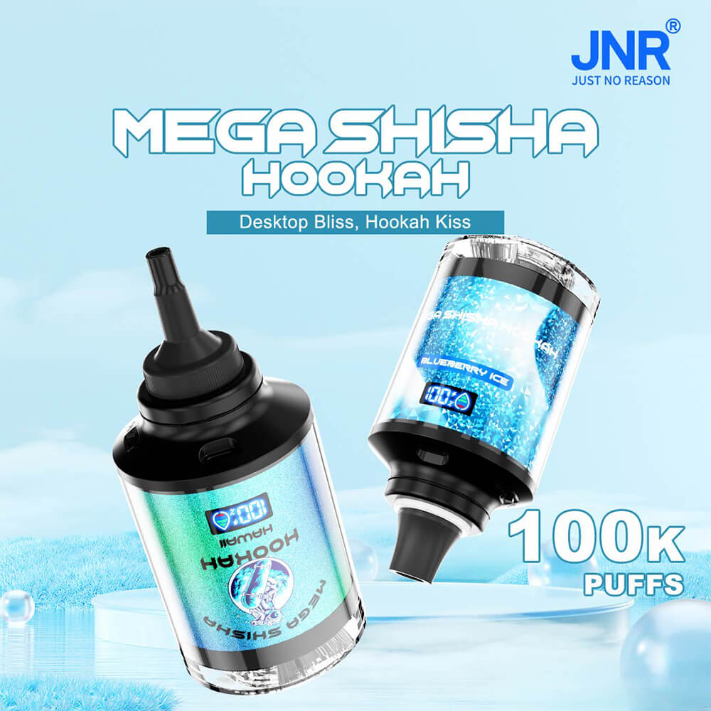 JNR Mega Shisha Hookah 100000 Puffs Disposable Vape In Sales-2200mAh Battery, 60ml E-liquid, Multiple Nicotine 12 Flavors