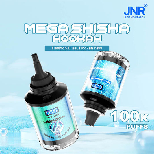 JNR Mega Shisha Hookah 100000 Puffs Disposable Vape In Sales-2200mAh Battery, 60ml E-liquid, Multiple Nicotine 12 Flavors