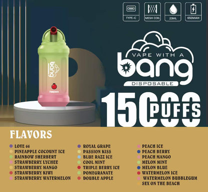 BANG 15000 Puffs 25 - Bang 15000 Puffs 5% Low Nicotine 23ML 600mAh Rechargeable Bulk Buy Disposable Best Vapes Pen Wholesale 16 Flavors