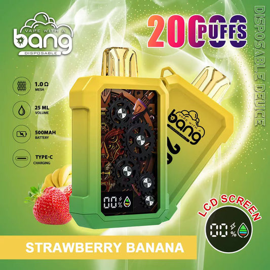 Bang 20000 Puffs 20K Smart Full Screen Turn Ice Wholesale Disposable Vape Puff 36k Prefilled Pod