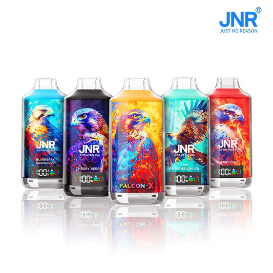 Jnr Falcon-X 18000 Puff Zbood Quik Pulse Disposable Pod Crystal Box Vape E-Cigarettes-950mAh Battery, 24ml E-liquid, Multiple Nicotine 15 Flavors
