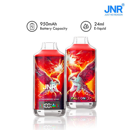 Jnr Falcon-X 18000 Puff Zbood Quik Pulse Disposable Pod Crystal Box Vape E-Cigarettes-950mAh Battery, 24ml E-liquid, Multiple Nicotine 15 Flavors