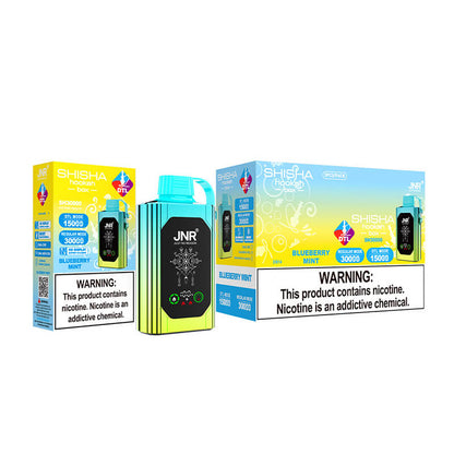JNR Shisha Hookah Box 30000Puffs Disposable Vape-1000mAh Battery, 25ml E-liquid, Multiple Nicotine 15 Flavors