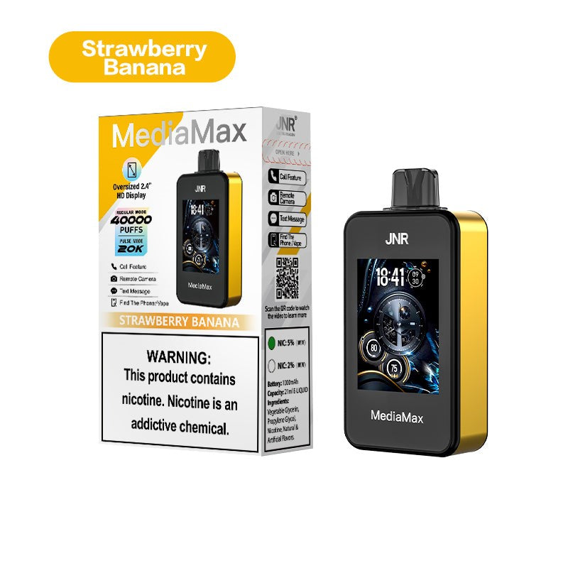 JNR Media Max 40000 Puffs Disposable Vape-1000mAh Battery, 21ml E-liquid, Multiple Nicotine 16 Flavors