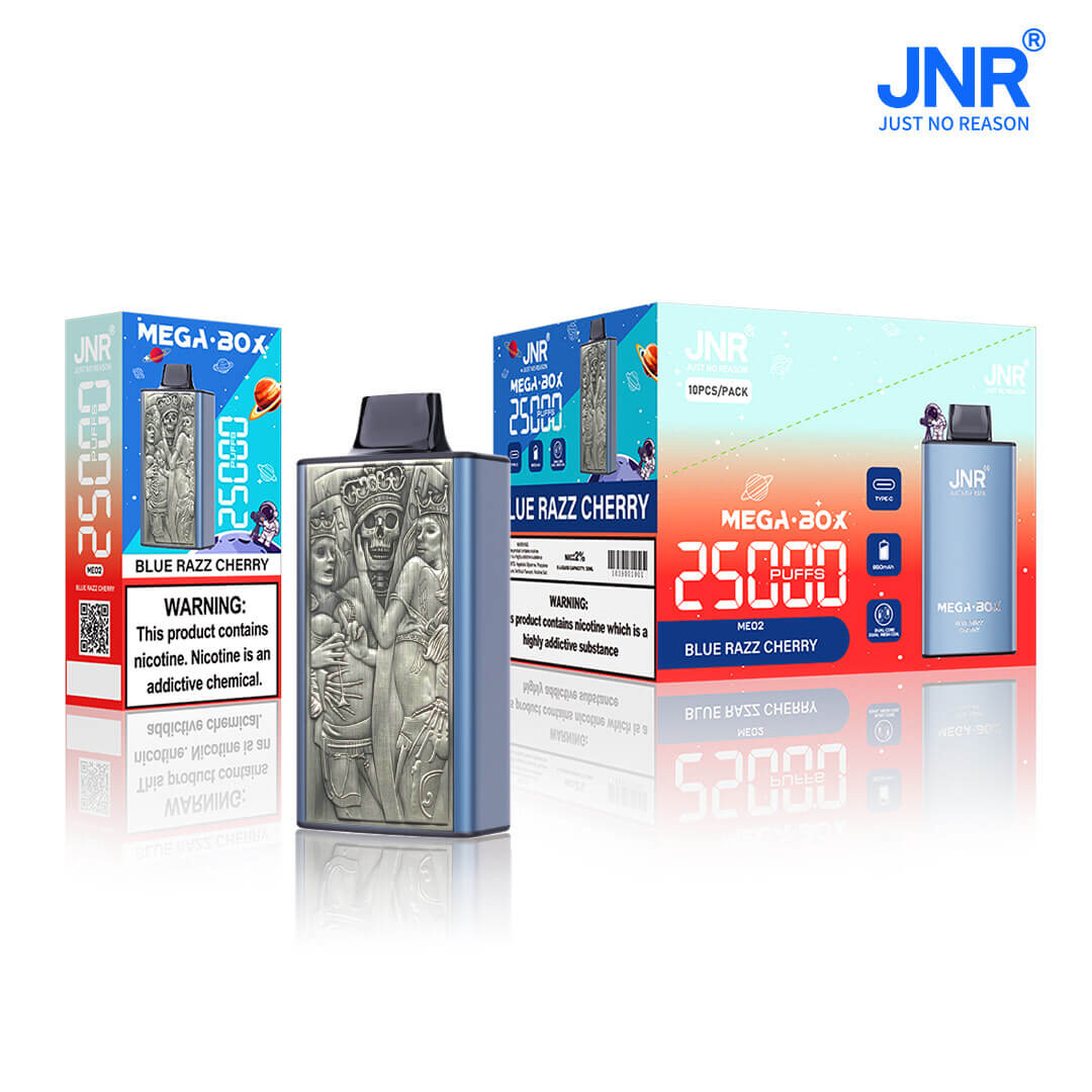 JNR Mega Box 25000 Puffs Disposable Vape-850mAh Battery, 30ml E-liquid, Multiple Nicotine 20 Flavors