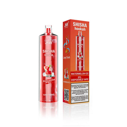 JNR Shisha 12000 Puffs Disposable Vape-750mAh Battery, 24ml E-liquid, Multiple Nicotine 12 Flavors