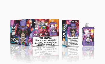 Bang King Box Double Crystal 20000 Puff 20k Display Screen Disposable Electronic Cigarette Vape