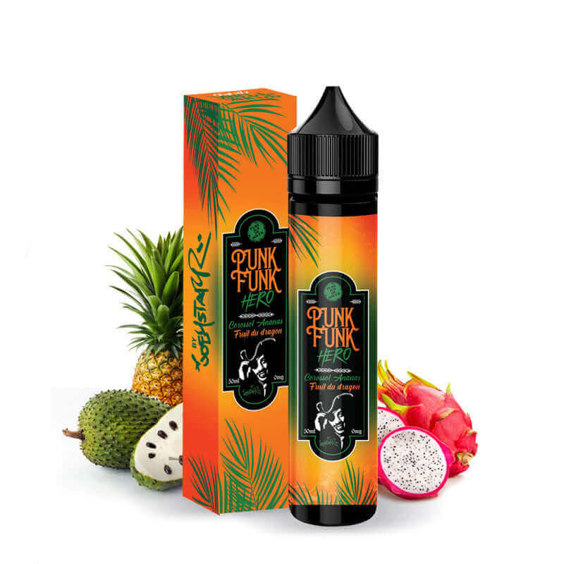 PUNK FUNK HERO Corossol Ananas Fruit du Dragon - E-liquide 50ml