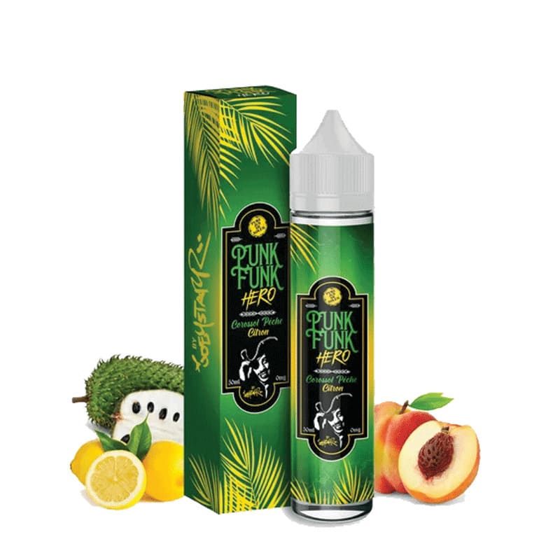 PUNK FUNK HERO Corossol Pêche Citron - E-liquide 50ml