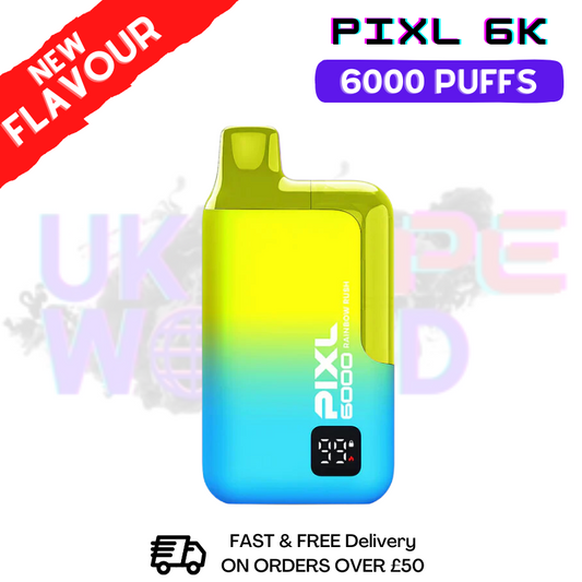 Rainbow Rush Pixl 6000 6K Puff Disposable Bar - Only £9.99